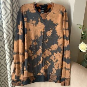 Women’s Tie-Dye Sweater - Black and Orange